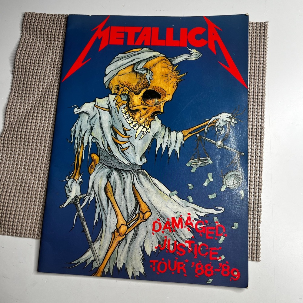 Vintage Metallica Damaged Justice Tour 88-89 Program Pushead Art Concert Book
